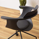 デスクチェア パソコンチェア PCチェア オフィスチェア 事務椅子 おしゃれ スタイリッシュ かっこいい 黒 ブラック 白 ホワイト キャスター付き 肘掛付き 【納期A】【azm-pc-986】