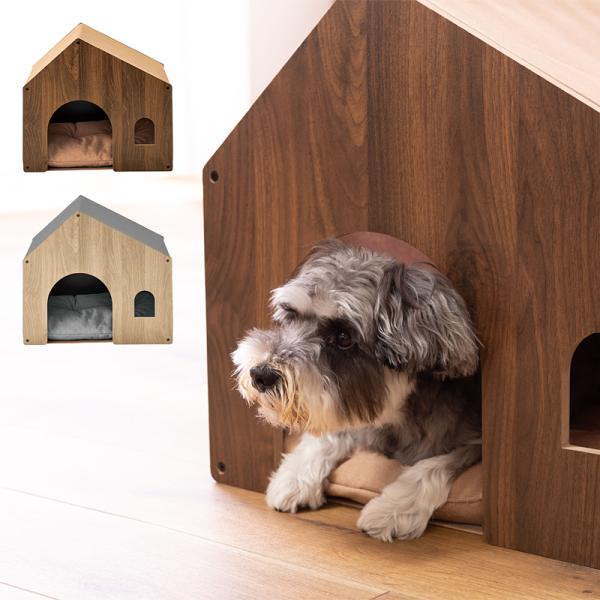 ペットハウス ドッグハウス 犬小屋 屋内用 室内 ペット用ベッド ベット 犬 イヌ 猫 ネコ おしゃれ デザイン 北欧 インテリア 木製 小型犬 リビング ダイニング 【納期B】【azm-pet-122】