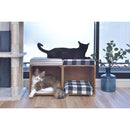 ペットスツール 椅子 腰掛け スツール 犬 イヌ 猫 ネコ 座布団 ストライプ ボーダー チェック 柄 デザイン ペットサークル ケージ ペット用品 インテリア 【納期B】【azm-pet-169】