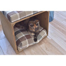 ペットスツール 椅子 腰掛け スツール 犬 イヌ 猫 ネコ 座布団 ストライプ ボーダー チェック 柄 デザイン ペットサークル ケージ ペット用品 インテリア 【納期B】【azm-pet-169】