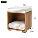 ペットスツール 椅子 腰掛け スツール 犬 イヌ 猫 ネコ 座布団 ストライプ ボーダー チェック 柄 デザイン ペットサークル ケージ ペット用品 インテリア 【納期B】【azm-pet-169】