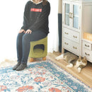 ペットハウス 猫 ねこ ネコ スツール 椅子 収納 脚つき インテリア デザイン 遊び場 ペット クッション付き かわいい おしゃれ ファブリック素材 丸型 円形 【納期B】【azm-pet-61】