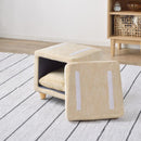 ペットハウス 猫 ねこ スツール 椅子 収納 脚つき インテリア 遊び場 ペット クッション付き かわいい おしゃれ ファブリック素材 【納期B】【azm-pet-62】