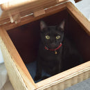 ペットハウス ネコ 猫 ねこ スツール 椅子 サイドテーブル 収納 脚付き インテリア カントリー デザイン ラタン素材 天然木製 遊び場 ペット クッション付き 【納期B】【azm-pet-63】