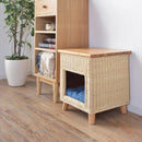 ペットハウス ネコ 猫 ねこ スツール 椅子 サイドテーブル 収納 脚付き インテリア カントリー デザイン ラタン素材 天然木製 遊び場 ペット クッション付き 【納期B】【azm-pet-63】