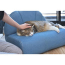 ペット用ソファ 猫 ネコ ねこ 小型犬 イヌ いぬ ミニサイズ ソファー シェル型 貝 モチーフ デニム風生地 おしゃれ インテリア カジュアル かわいい リビング 【納期A】【azm-pet-65】