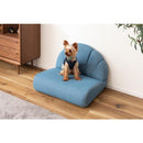 ペット用ソファ 猫 ネコ ねこ 小型犬 イヌ いぬ ミニサイズ ソファー シェル型 貝 モチーフ デニム風生地 おしゃれ インテリア カジュアル かわいい リビング 【納期A】【azm-pet-65】