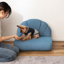 ペット用ソファ 猫 ネコ ねこ 小型犬 イヌ いぬ ミニサイズ ソファー シェル型 貝 モチーフ デニム風生地 おしゃれ インテリア カジュアル かわいい リビング 【納期A】【azm-pet-65】