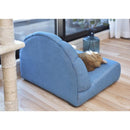 ペット用ソファ 猫 ネコ ねこ 小型犬 イヌ いぬ ミニサイズ ソファー シェル型 貝 モチーフ デニム風生地 おしゃれ インテリア カジュアル かわいい リビング 【納期A】【azm-pet-65】