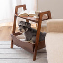 サイドテーブル ペットソファ クッション 犬 イヌ 猫 ネコ くつろぐ くつろぎ スペース かわいい おしゃれ ラック ミニテーブル 天然木製 北欧 家具調 机 棚 【納期B】【azm-pet-67】