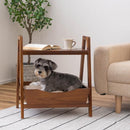 サイドテーブル ペットソファ クッション 犬 イヌ 猫 ネコ くつろぐ くつろぎ スペース かわいい おしゃれ ラック ミニテーブル 天然木製 北欧 家具調 机 棚 【納期B】【azm-pet-67】