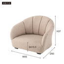 ペット用ソファ ペットチェア 椅子 シェル型 貝 イス 猫 ネコ 犬 イヌ ペット専用 ベット リビング 玄関 おしゃれ かわいい インテリア 布地 クッション 厚み 【納期B】【azm-pet-71】