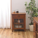 キャビネット 収納 ナチュラル 北欧 モダン 木製 おしゃれ 和モダン カントリー調 収納棚 ガラス 扉 引き出し 食器棚 ミニ 小さい 小型 省スペース コンパクト 【納期A】【azm-pm-315】