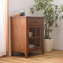 キャビネット 収納 ナチュラル 北欧 モダン 木製 おしゃれ 和モダン カントリー調 収納棚 ガラス 扉 引き出し 食器棚 ミニ 小さい 小型 省スペース コンパクト 【納期A】【azm-pm-315】