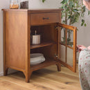 キャビネット 収納 ナチュラル 北欧 モダン 木製 おしゃれ 和モダン カントリー調 収納棚 ガラス 扉 引き出し 食器棚 ミニ 小さい 小型 省スペース コンパクト 【納期A】【azm-pm-315】
