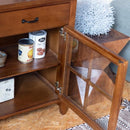 キャビネット 収納 ナチュラル 北欧 モダン 木製 おしゃれ 和モダン カントリー調 収納棚 ガラス 扉 引き出し 食器棚 ミニ 小さい 小型 省スペース コンパクト 【納期A】【azm-pm-315】