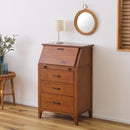 ライティングチェスト チェスト 4段 ナチュラル 北欧 モダン 木製 おしゃれ 和モダン カントリー調 収納棚 引き出し 机 書き物 小さい 小型 コンパクト 【納期A】【azm-pm-317】