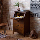 ライティングチェスト チェスト 4段 ナチュラル 北欧 モダン 木製 おしゃれ 和モダン カントリー調 収納棚 引き出し 机 書き物 小さい 小型 コンパクト 【納期A】【azm-pm-317】