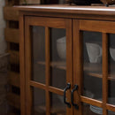 キャビネット 収納 ナチュラル 北欧モダン 木製 天然木 おしゃれ 和 モダン カントリー調 収納棚 ガラス 扉 食器棚 ミニ 小さい 小型 省スペース コンパクト 【納期A】【azm-pm-318】