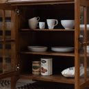 キャビネット 収納 ナチュラル 北欧モダン 木製 天然木 おしゃれ 和 モダン カントリー調 収納棚 ガラス 扉 食器棚 ミニ 小さい 小型 省スペース コンパクト 【納期A】【azm-pm-318】