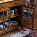 キャビネット 収納 引き出し 食器棚 ミニ 小さい 小型 省スペース コンパクト ナチュラル 北欧モダン 木製 おしゃれ 和 モダン カントリー調 収納棚 ガラス扉 【納期A】【azm-pm-319】