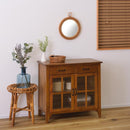 キャビネット 収納 引き出し 食器棚 ミニ 小さい 小型 省スペース コンパクト ナチュラル 北欧モダン 木製 おしゃれ 和 モダン カントリー調 収納棚 ガラス扉 【納期A】【azm-pm-319】