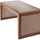 センターテーブル アジアン ガラス天板 シンプル リゾート風 おしゃれ 韓国風 インテリア ローテーブル リビングテーブル 幅90cm ラタン 木製 ローテーブル 【納期A】【azm-pm-501】