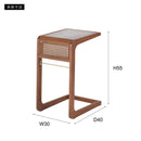 ガラステーブル サイドテーブル ソファサイド ガラス天板 木製 ラタン 籐 センターテーブル 韓国風 インテリア おしゃれ アジアン リゾート風 デザイン 南国 【納期A】【azm-pm-502】