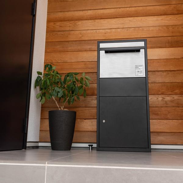 宅配ボックス スリム 宅配BOX 不在ボックス置くだけ 戸建て 置き配 シンプル 大容量 おしゃれ スタイリッシュ 郵便ポスト 郵便受け 玄関 自立式 荷物 受取り 【納期A】【azm-pst-216】