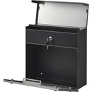 ポスト 玄関ポスト 郵便受け 郵便ポスト おしゃれ シンプル 壁付け ネジ スタイリッシュ シルバー ブラック 銀色 黒 モダン アーバン 北欧 門柱 一軒家 戸建て 【納期B】【azm-pst-218】