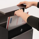 ポスト 玄関ポスト 郵便受け 郵便ポスト おしゃれ シンプル 壁付け ネジ スタイリッシュ シルバー ブラック 銀色 黒 モダン アーバン 北欧 門柱 一軒家 戸建て 【納期B】【azm-pst-218】