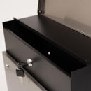 ポスト 玄関ポスト 郵便受け 郵便ポスト おしゃれ シンプル 壁付け ネジ スタイリッシュ シルバー ブラック 銀色 黒 モダン アーバン 北欧 門柱 一軒家 戸建て 【納期B】【azm-pst-218】