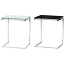 サイドテーブル スチール 金属 フレーム ガラス 天板 テーブル シンプル スタイリッシュ 無骨 オフィス 会社 作業台 【納期A】【azm-pt-15】