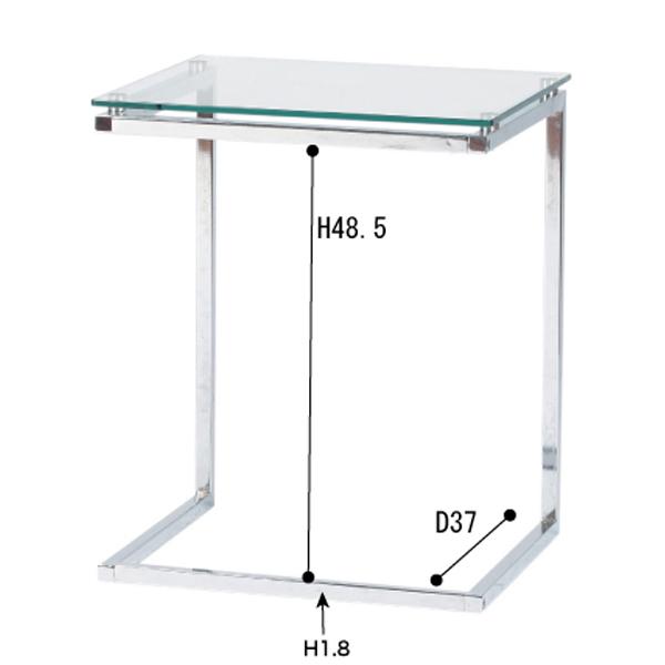 サイドテーブル スチール 金属 フレーム ガラス 天板 テーブル シンプル スタイリッシュ 無骨 オフィス 会社 作業台 【納期A】【azm-pt-15】