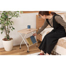 サイドテーブル 折り畳み 折りたたみ キャスター付き サブテーブル おしゃれ 北欧 シンプル 使いやすい 使い勝手 良い コンパクト スリム 棚付き 白 ホワイト 【納期B】【azm-pt-201】