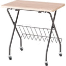 サイドテーブル 折り畳み 折りたたみ キャスター付き サブテーブル おしゃれ 北欧 シンプル 使いやすい 使い勝手 良い コンパクト スリム 棚付き 白 ホワイト 【納期B】【azm-pt-201】