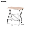 サイドテーブル 折り畳み 折りたたみ キャスター付き サブテーブル おしゃれ 北欧 シンプル 使いやすい 使い勝手 良い コンパクト スリム 棚付き 白 ホワイト 【納期B】【azm-pt-201】