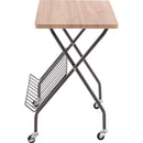 サイドテーブル 折り畳み 折りたたみ キャスター付き サブテーブル おしゃれ 北欧 シンプル 使いやすい 使い勝手 良い コンパクト スリム 棚付き 白 ホワイト 【納期B】【azm-pt-201】