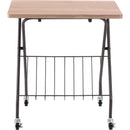 サイドテーブル 折り畳み 折りたたみ キャスター付き サブテーブル おしゃれ 北欧 シンプル 使いやすい 使い勝手 良い コンパクト スリム 棚付き 白 ホワイト 【納期B】【azm-pt-201】