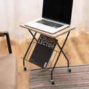 サイドテーブル 折り畳み 折りたたみ キャスター付き サブテーブル おしゃれ 北欧 シンプル 使いやすい 使い勝手 良い コンパクト スリム 棚付き 白 ホワイト 【納期B】【azm-pt-201】