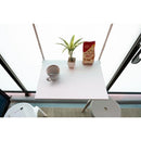 テーブル ベランダ テラス 折りたたみ 折り畳み 簡易 引っ掛け スリム コンパクト バルコニー 屋上 デスク 棚 黒系 ブラック ダークグレー ホワイト 白 スチール 【納期B】【azm-pt-203】