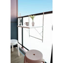 テーブル ベランダ テラス 折りたたみ 折り畳み 簡易 引っ掛け スリム コンパクト バルコニー 屋上 デスク 棚 黒系 ブラック ダークグレー ホワイト 白 スチール 【納期B】【azm-pt-203】