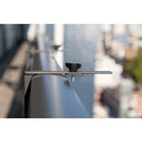 テーブル ベランダ テラス 折りたたみ 折り畳み 簡易 引っ掛け スリム コンパクト バルコニー 屋上 デスク 棚 黒系 ブラック ダークグレー ホワイト 白 スチール 【納期B】【azm-pt-203】