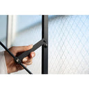 テーブル ベランダ テラス 折りたたみ 折り畳み 簡易 引っ掛け スリム コンパクト バルコニー 屋上 デスク 棚 黒系 ブラック ダークグレー ホワイト 白 スチール 【納期B】【azm-pt-203】