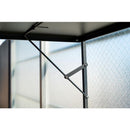 テーブル ベランダ テラス 折りたたみ 折り畳み 簡易 引っ掛け スリム コンパクト バルコニー 屋上 デスク 棚 黒系 ブラック ダークグレー ホワイト 白 スチール 【納期B】【azm-pt-203】