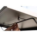 テーブル ベランダ テラス 折りたたみ 折り畳み 簡易 引っ掛け スリム コンパクト バルコニー 屋上 デスク 棚 黒系 ブラック ダークグレー ホワイト 白 スチール 【納期B】【azm-pt-203】