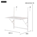 テーブル ベランダ テラス 折りたたみ 折り畳み 簡易 引っ掛け スリム コンパクト バルコニー 屋上 デスク 棚 黒系 ブラック ダークグレー ホワイト 白 スチール 【納期B】【azm-pt-203】