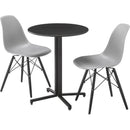 カウンターテーブル バーテーブル 円形 丸型 ハイテーブル 黒 ブラック グレー 赤 レッド オフィス カフェ レストラン スチール 金属製 【納期A】【azm-pt-330】