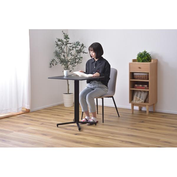 テーブル カウンターテーブル 正方形 60×60cm スチール 金属 スタイリッシュ 無骨 インダストリアル 黒 ブラック グレー レッド 赤 バーテーブル おしゃれ 【納期A】【azm-pt-331】