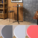 ハイテーブル バーテーブル おしゃれ カウンターテーブル 円形 丸型 60cm スチール製 金属 スタイリッシュ 無骨 黒 ブラック グレー レッド 赤 【納期A】【azm-pt-332】